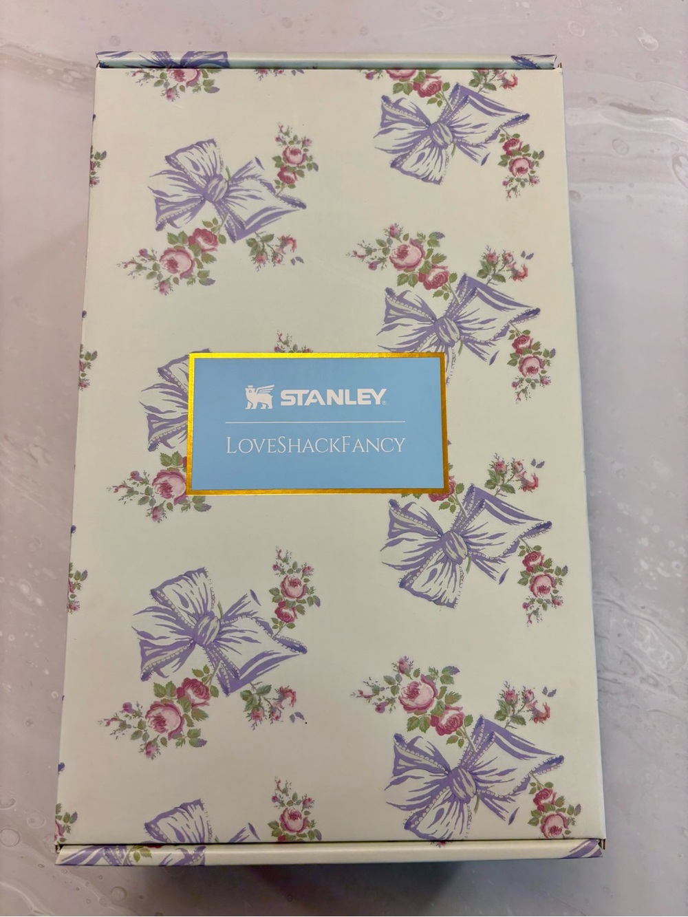 LoveShackFancy x Stanley Blue Floral 40 oz Quencher Tumbler - Picture 3 of 4